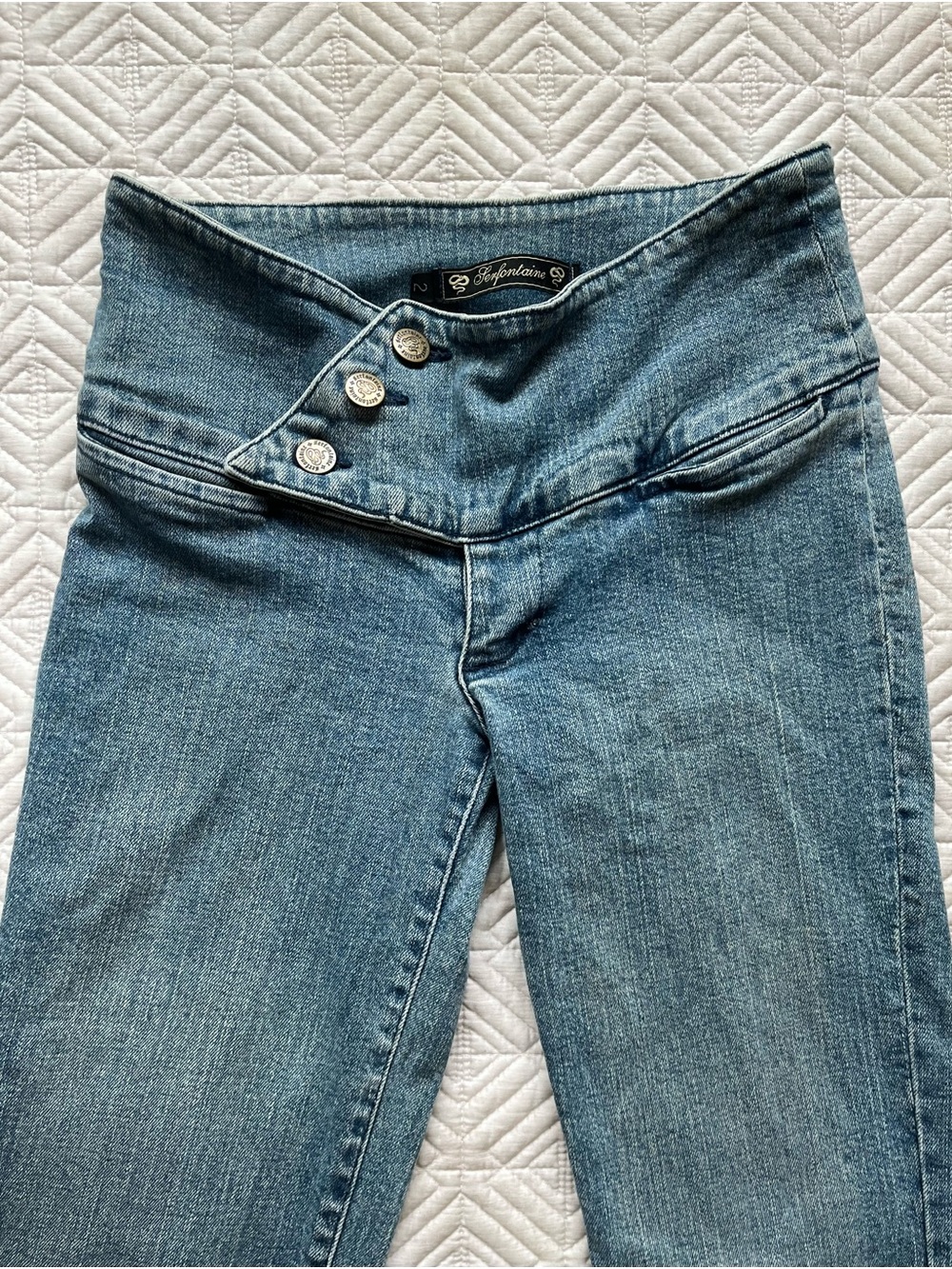 Vintage Y2K Serfontaine Wide Belt Buckle Jeans